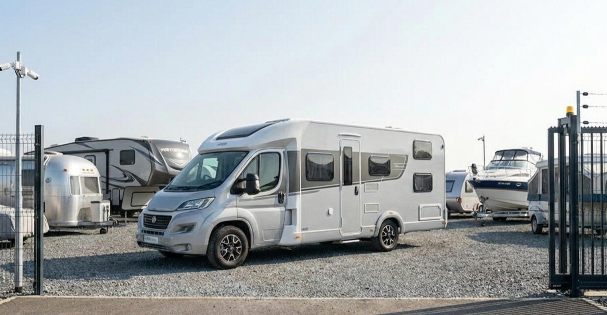 Hivernage extérieur DRAKO Stockage Hivernage extérieur sécurisé sur terrain clos pour camping-cars, caravanes, bateaux et véhicules à Buthiers